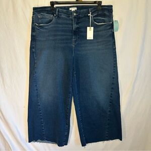 Good American Women's Palazzo Jeans Cropped Anthropology NWT NEW Plus Size 22W